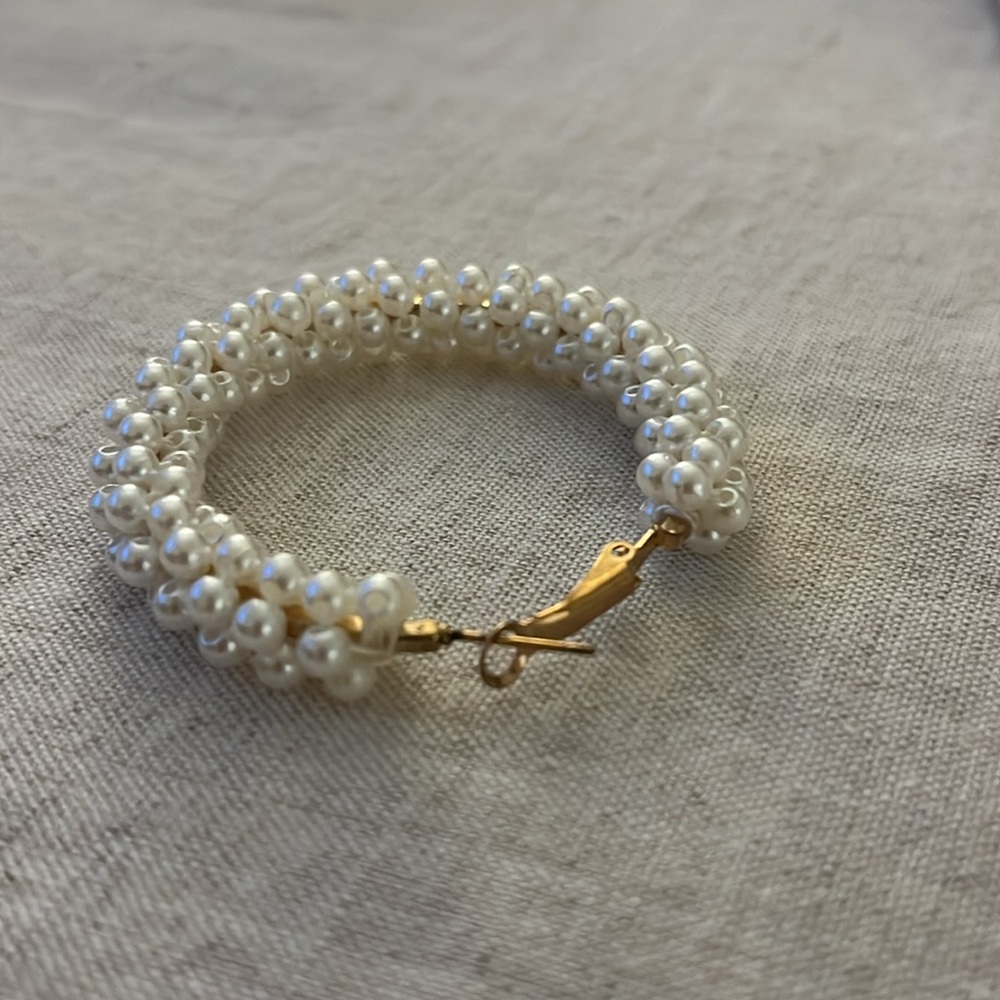 Pearl Hoops - Picture 3 of 3